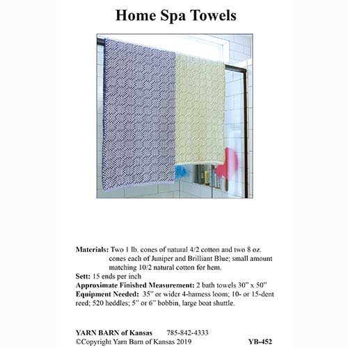 Home Spa Towels Pattern Leaflet