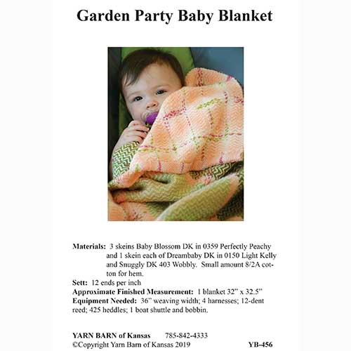 Garden Party Baby Blanket Pattern Leaflet