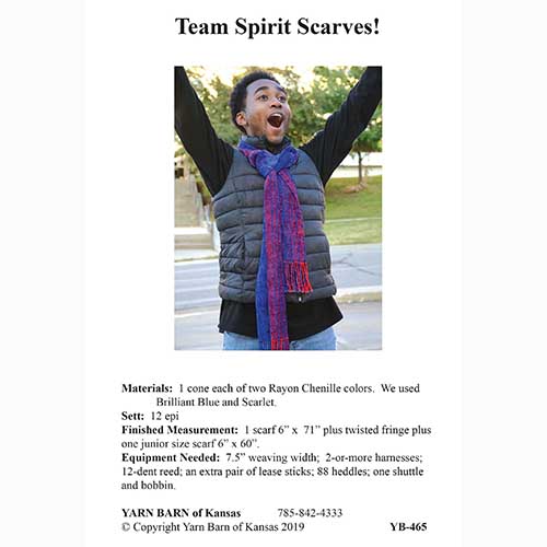 Team Spirit Scarves Pattern Leaflet
