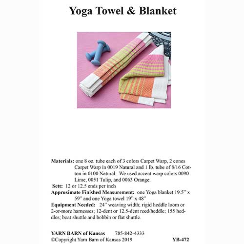 Yoga Towel & Blanket Pattern Leaflet