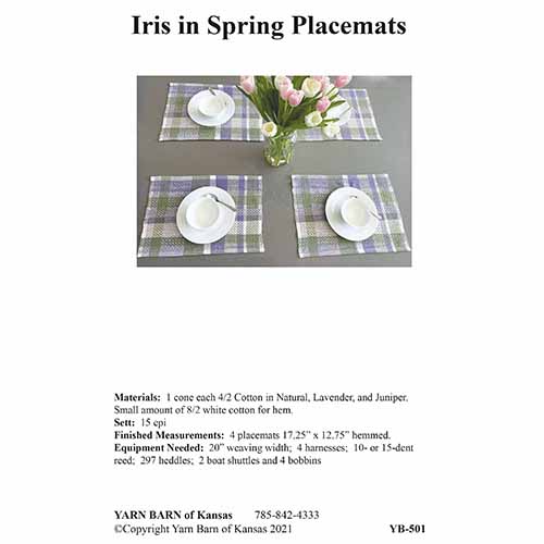 Iris in Spring Placemats pattern