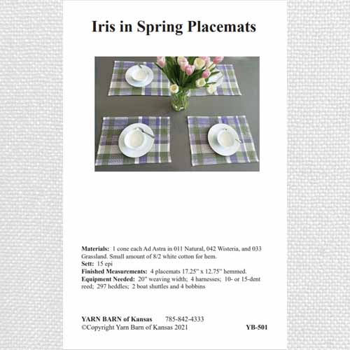 Iris in Spring Placemats pattern