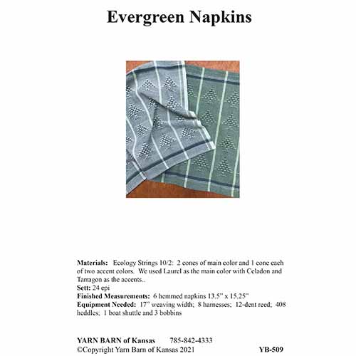 Evergreen Napkins pattern