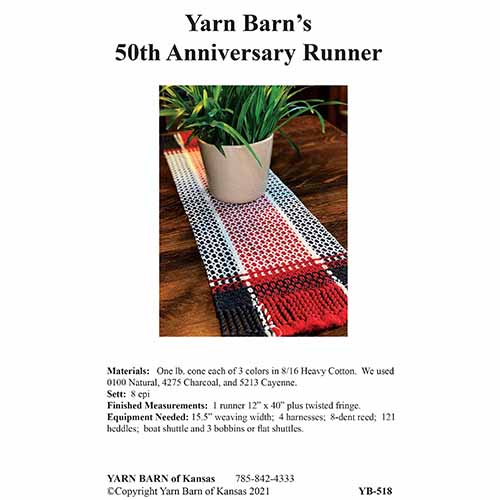 Yarn Barn's 50th Anniversary Runner pattern
