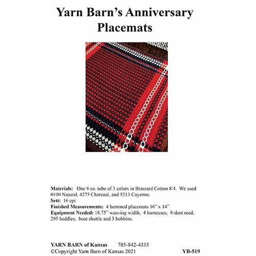Yarn Barn's Anniversary Placemats pattern