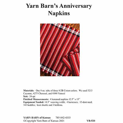 Yarn Barn's Anniversary Napkins pattern