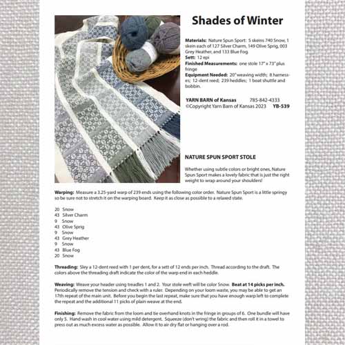 Shades of Winter pattern