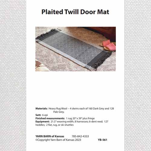 Plaited Twill Door Mat pattern