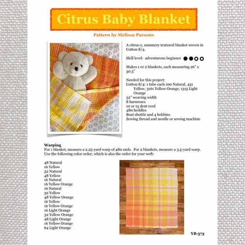 Citrus Baby Blanket pattern