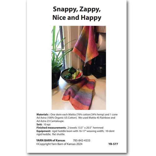 Snappy, Zappy, Nice and Happy Towel pattern